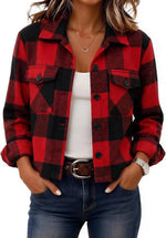 Flannels for Women Cropped Shacket