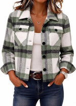 Flannels for Women Cropped Shacket