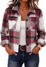 Flannels for Women Cropped Shacket