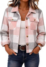 Flannels for Women Cropped Shacket