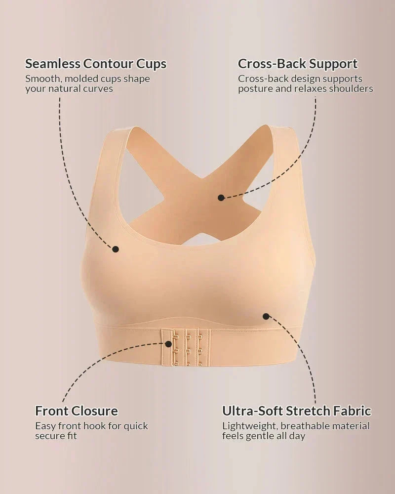 Women's Cross-Back Wireless Support Bra