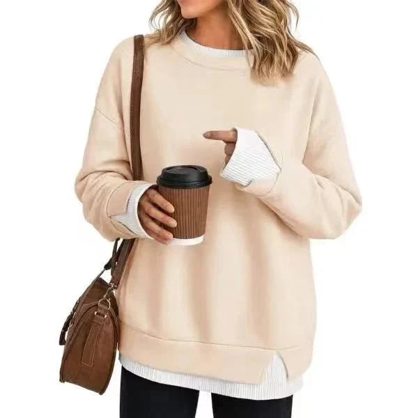 Women's Relaxed Long-Sleeve Sweatshirt – Oversized Casual Pullover