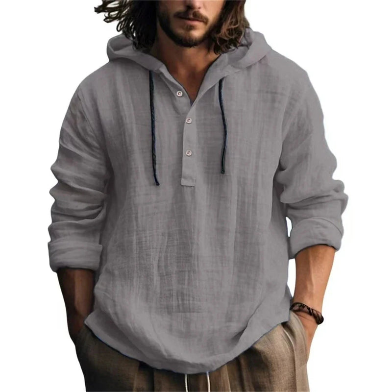 Men's Lightweight Cotton-Linen Hoodie