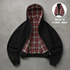 Unisex Reversible Plaid Hooded Jacket