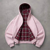 Unisex Reversible Plaid Hooded Jacket