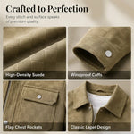 Men's Faux-Suede Checkerboard Jacket