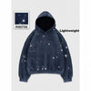 Rhinestone Glitter Unisex Oversized Hoodie – Sparkly Long Sleeve Hooded Sweatshirt