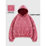 Rhinestone Glitter Unisex Oversized Hoodie – Sparkly Long Sleeve Hooded Sweatshirt