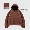 Rhinestone Glitter Unisex Oversized Hoodie – Sparkly Long Sleeve Hooded Sweatshirt