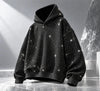Rhinestone Glitter Unisex Oversized Hoodie – Sparkly Long Sleeve Hooded Sweatshirt