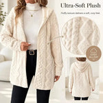 Fuzzy Sherpa Hooded Cardigan