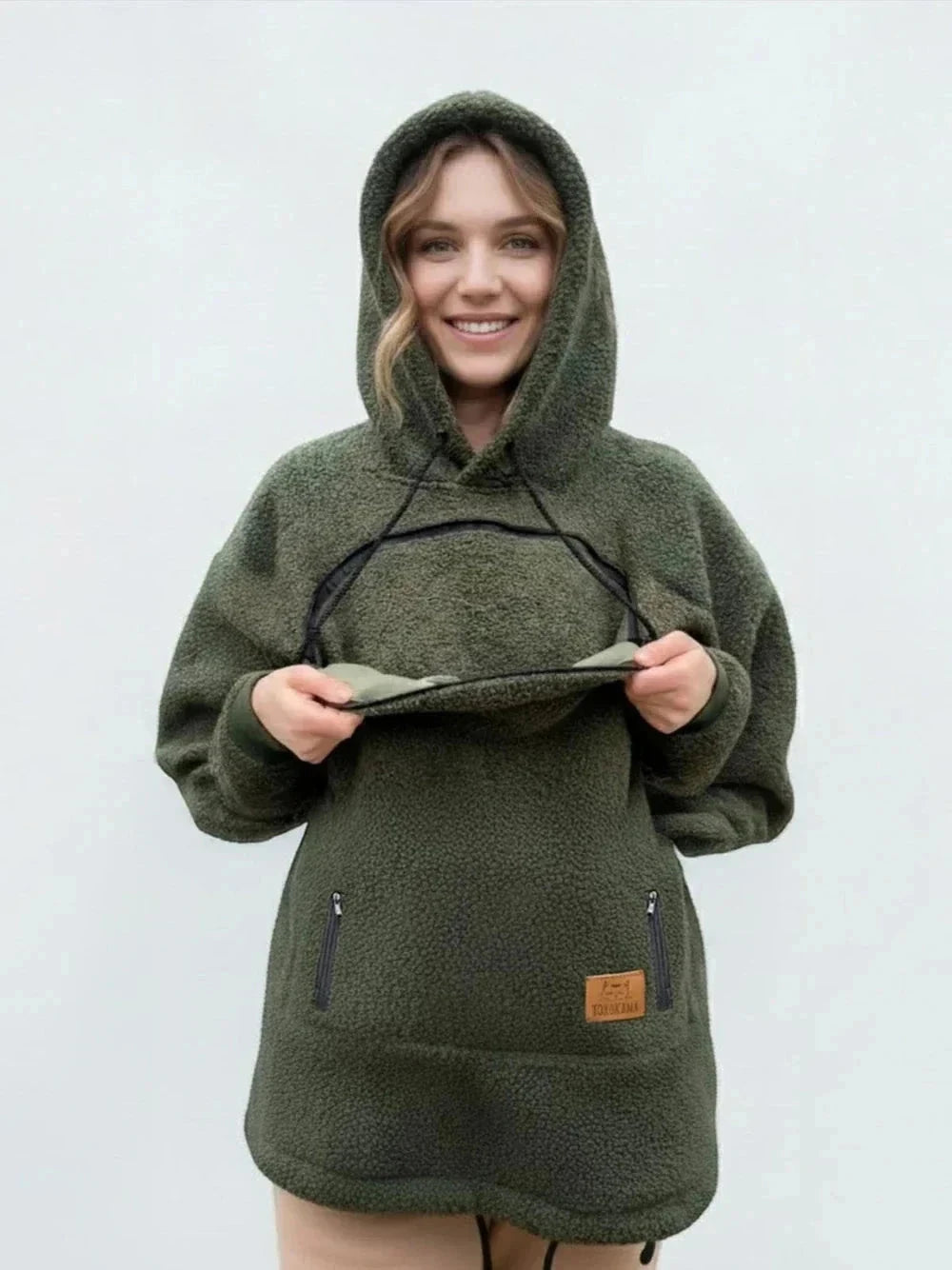 Lamb Wool Pet Pocket Hoodie