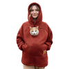Lamb Wool Pet Pocket Hoodie