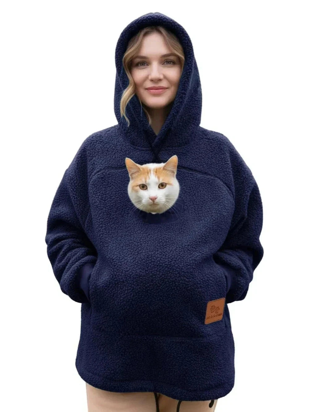 Lamb Wool Pet Pocket Hoodie