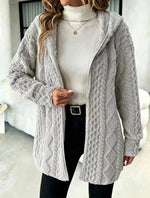 Fuzzy Sherpa Hooded Cardigan
