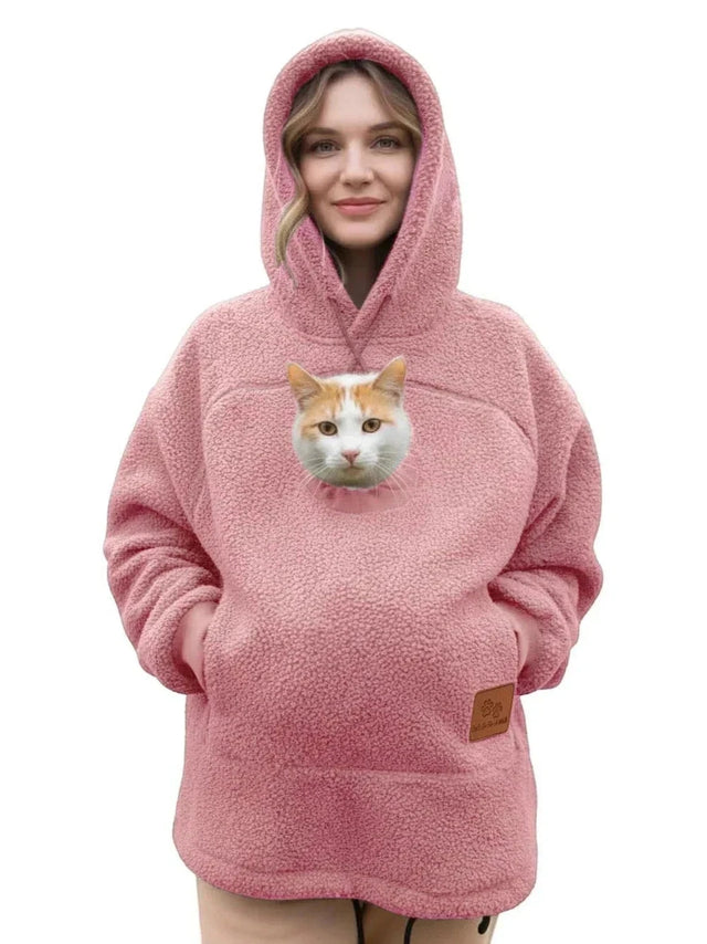 Lamb Wool Pet Pocket Hoodie